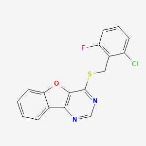 4-((2-Chloro-6-fluorobenzyl)thio)benzofuro[3,2-d]pyrimidine