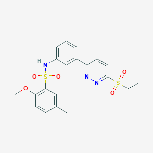 N-(3-(6-(ethylsulfonyl)pyridazin-3-yl)phenyl)-2-methoxy-5-methylbenzenesulfonamide