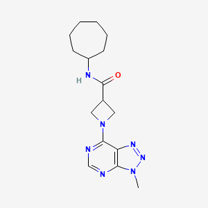 molecular formula C16H23N7O B2903833 N-cycloheptyl-1-(3-methyl-3H-[1,2,3]triazolo[4,5-d]pyrimidin-7-yl)azetidine-3-carboxamide CAS No. 1448078-41-8