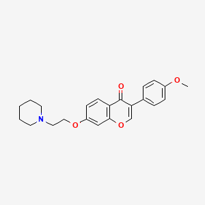 molecular formula C23H25NO4 B2903839 3-(4-methoxyphenyl)-7-(2-(piperidin-1-yl)ethoxy)-4H-chromen-4-one CAS No. 40644-76-6