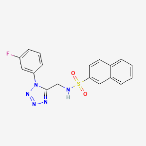 N-((1-(3-fluorophenyl)-1H-tetrazol-5-yl)methyl)naphthalene-2-sulfonamide