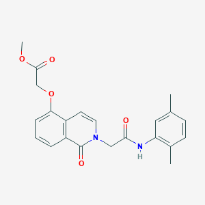 molecular formula C22H22N2O5 B2903851 Methyl 2-[2-[2-(2,5-dimethylanilino)-2-oxoethyl]-1-oxoisoquinolin-5-yl]oxyacetate CAS No. 868224-93-5