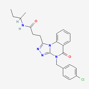 N-(butan-2-yl)-3-{4-[(4-chlorophenyl)methyl]-5-oxo-4H,5H-[1,2,4]triazolo[4,3-a]quinazolin-1-yl}propanamide