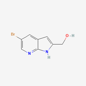 molecular formula C8H7BrN2O B2903867 (5-Bromo-1H-pyrrolo[2,3-b]pyridin-2-yl)methanol CAS No. 1662706-59-3