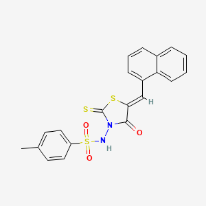 (Z)-4-methyl-N-(5-(naphthalen-1-ylmethylene)-4-oxo-2-thioxothiazolidin-3-yl)benzenesulfonamide