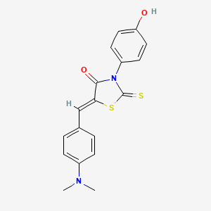 (Z)-5-(4-(dimethylamino)benzylidene)-3-(4-hydroxyphenyl)-2-thioxothiazolidin-4-one