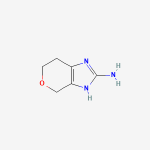 molecular formula C6H9N3O B2903889 1,4,6,7-Tetrahydropyrano[3,4-D]imidazol-2-amine CAS No. 1260666-02-1