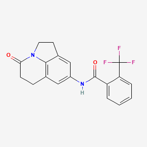 N-(11-Oxo-1-azatricyclo[6.3.1.04,12]dodeca-4,6,8(12)-trien-6-yl)-2-(trifluoromethyl)benzamide