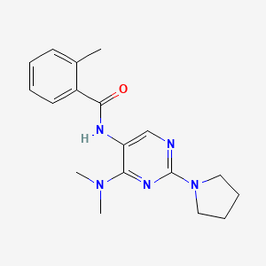 N-(4-(dimethylamino)-2-(pyrrolidin-1-yl)pyrimidin-5-yl)-2-methylbenzamide