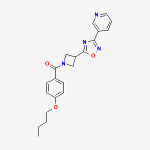 (4-Butoxyphenyl)(3-(3-(pyridin-3-yl)-1,2,4-oxadiazol-5-yl)azetidin-1-yl)methanone
