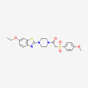 1-(4-(6-Ethoxybenzo[d]thiazol-2-yl)piperazin-1-yl)-2-((4-methoxyphenyl)sulfonyl)ethanone