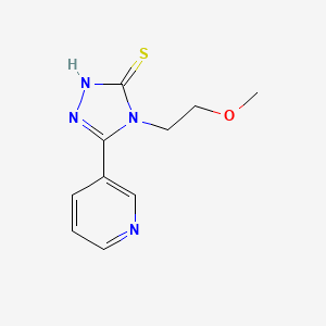 molecular formula C10H12N4OS B2903910 4-(2-methoxyethyl)-5-pyridin-3-yl-4H-1,2,4-triazole-3-thiol CAS No. 380574-00-5