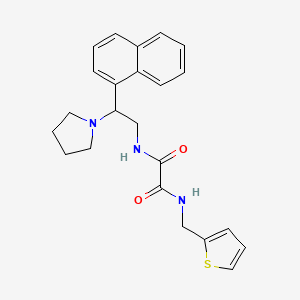 N1-(2-(naphthalen-1-yl)-2-(pyrrolidin-1-yl)ethyl)-N2-(thiophen-2-ylmethyl)oxalamide