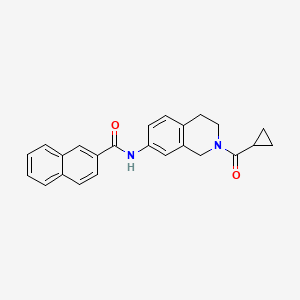 N-(2-(cyclopropanecarbonyl)-1,2,3,4-tetrahydroisoquinolin-7-yl)-2-naphthamide