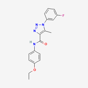 molecular formula C18H17FN4O2 B2903920 N-(4-ethoxyphenyl)-1-(3-fluorophenyl)-5-methyl-1H-1,2,3-triazole-4-carboxamide CAS No. 866846-79-9