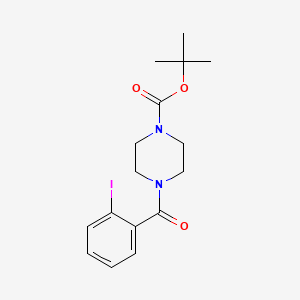 molecular formula C16H21IN2O3 B2903921 tert-Butyl 4-[(2-iodophenyl)carbonyl]piperazine-1-carboxylate CAS No. 1294742-87-2