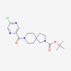 molecular formula C18H25ClN4O3 B2903922 Tert-butyl 8-(5-chloropyrazine-2-carbonyl)-2,8-diazaspiro[4.5]decane-2-carboxylate CAS No. 2378503-25-2