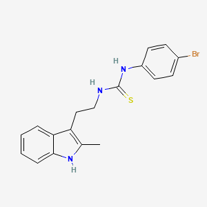molecular formula C18H18BrN3S B2903928 1-(4-bromophenyl)-3-[2-(2-methyl-1H-indol-3-yl)ethyl]thiourea CAS No. 847388-75-4