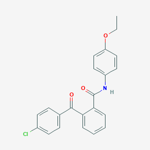 molecular formula C22H18ClNO3 B290393 2-(4-chlorobenzoyl)-N-(4-ethoxyphenyl)benzamide 