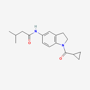 N-(1-(cyclopropanecarbonyl)indolin-5-yl)-3-methylbutanamide