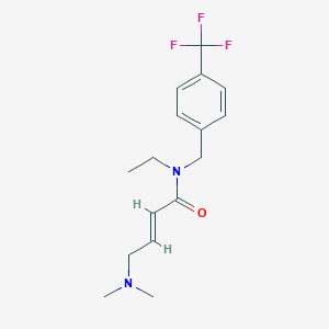 molecular formula C16H21F3N2O B2903934 (E)-4-(Dimethylamino)-N-ethyl-N-[[4-(trifluoromethyl)phenyl]methyl]but-2-enamide CAS No. 2411335-91-4
