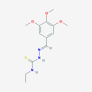 1-ethyl-3-[(E)-(3,4,5-trimethoxyphenyl)methylideneamino]thiourea