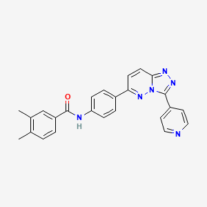3,4-dimethyl-N-(4-(3-(pyridin-4-yl)-[1,2,4]triazolo[4,3-b]pyridazin-6-yl)phenyl)benzamide