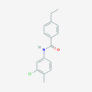 molecular formula C16H16ClNO B290395 N-(3-chloro-4-methylphenyl)-4-ethylbenzamide 