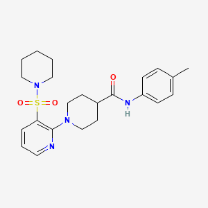 molecular formula C23H30N4O3S B2903957 1-(3-(piperidin-1-ylsulfonyl)pyridin-2-yl)-N-(p-tolyl)piperidine-4-carboxamide CAS No. 1251581-13-1