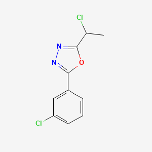 molecular formula C10H8Cl2N2O B2903958 2-(1-Chloroethyl)-5-(3-chlorophenyl)-1,3,4-oxadiazole CAS No. 660417-35-6