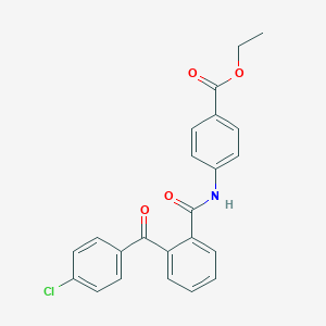 molecular formula C23H18ClNO4 B290396 Ethyl 4-{[2-(4-chlorobenzoyl)benzoyl]amino}benzoate 