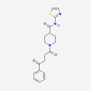 molecular formula C19H21N3O3S B2903964 1-(4-oxo-4-phenylbutanoyl)-N-(thiazol-2-yl)piperidine-4-carboxamide CAS No. 1235359-51-9