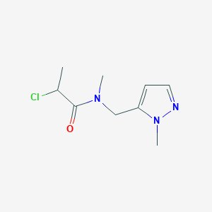 2-Chloro-N-methyl-N-[(2-methylpyrazol-3-yl)methyl]propanamide