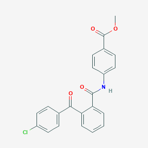 molecular formula C22H16ClNO4 B290397 Methyl 4-{[2-(4-chlorobenzoyl)benzoyl]amino}benzoate 