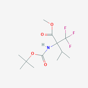 Methyl 3-methyl-2-[(2-methylpropan-2-yl)oxycarbonylamino]-2-(trifluoromethyl)butanoate