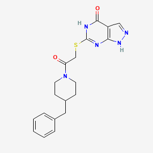 6-((2-(4-benzylpiperidin-1-yl)-2-oxoethyl)thio)-1H-pyrazolo[3,4-d]pyrimidin-4(5H)-one