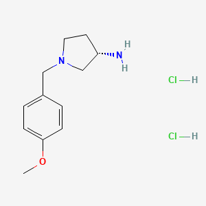 molecular formula C12H20Cl2N2O B2903979 (S)-1-[(4-Methoxyphenyl)methyl]pyrrolidin-3-amine dihydrochloride CAS No. 169452-07-7