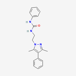 1-(2-(3,5-dimethyl-4-phenyl-1H-pyrazol-1-yl)ethyl)-3-phenylurea