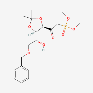 2-dimethoxyphosphoryl-1-[(4R,5R)-5-[(1R)-1-hydroxy-2-phenylmethoxyethyl]-2,2-dimethyl-1,3-dioxolan-4-yl]ethanone