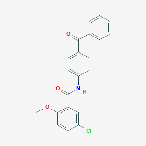 molecular formula C21H16ClNO3 B290399 N-(4-benzoylphenyl)-5-chloro-2-methoxybenzamide 