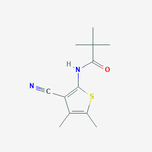 N-(3-cyano-4,5-dimethylthiophen-2-yl)-2,2-dimethylpropanamide