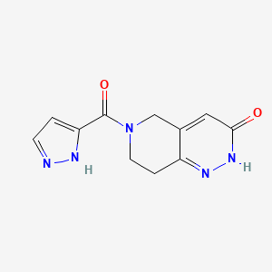 molecular formula C11H11N5O2 B2903999 6-(1H-pyrazol-3-ylcarbonyl)-5,6,7,8-tetrahydropyrido[4,3-c]pyridazin-3(2H)-one CAS No. 1552163-01-5