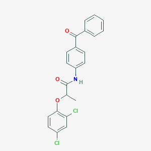 molecular formula C22H17Cl2NO3 B290401 N-(4-benzoylphenyl)-2-(2,4-dichlorophenoxy)propanamide 