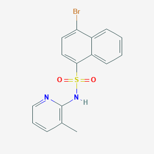 molecular formula C16H13BrN2O2S B2904011 4-bromo-N-(3-methylpyridin-2-yl)naphthalene-1-sulfonamide CAS No. 1206105-07-8