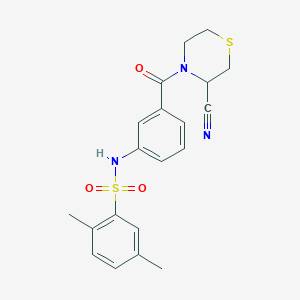 molecular formula C20H21N3O3S2 B2904014 N-[3-(3-cyanothiomorpholine-4-carbonyl)phenyl]-2,5-dimethylbenzene-1-sulfonamide CAS No. 1445723-26-1