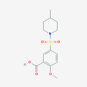 2-Methoxy-5-[(4-methylpiperidin-1-yl)sulfonyl]benzoic acid