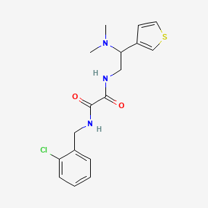 molecular formula C17H20ClN3O2S B2904019 N1-(2-chlorobenzyl)-N2-(2-(dimethylamino)-2-(thiophen-3-yl)ethyl)oxalamide CAS No. 946328-62-7