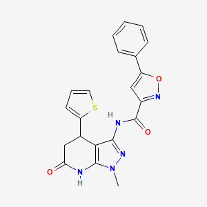 N-(1-methyl-6-oxo-4-(thiophen-2-yl)-4,5,6,7-tetrahydro-1H-pyrazolo[3,4-b]pyridin-3-yl)-5-phenylisoxazole-3-carboxamide