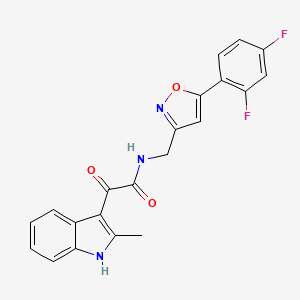 N-((5-(2,4-difluorophenyl)isoxazol-3-yl)methyl)-2-(2-methyl-1H-indol-3-yl)-2-oxoacetamide