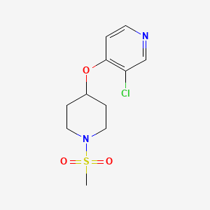 molecular formula C11H15ClN2O3S B2904031 3-Chloro-4-((1-(methylsulfonyl)piperidin-4-yl)oxy)pyridine CAS No. 2034316-10-2